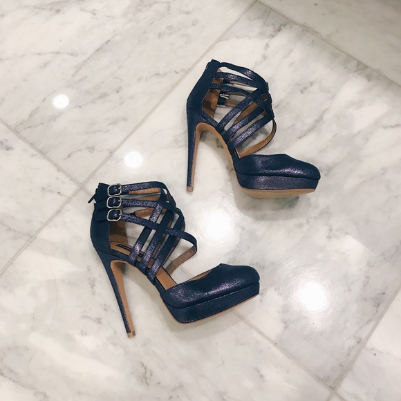 Sophia & Lee Shoes - Blue Shimmery Heels (never worn)